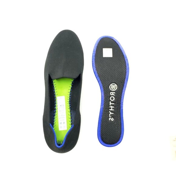 Rothys Shoes Womens US 7.5 Flats Black Knit Classic Loafers  Rothys The Loafer Womens Slip On Flats Black Knit Round Toe Size 7.5